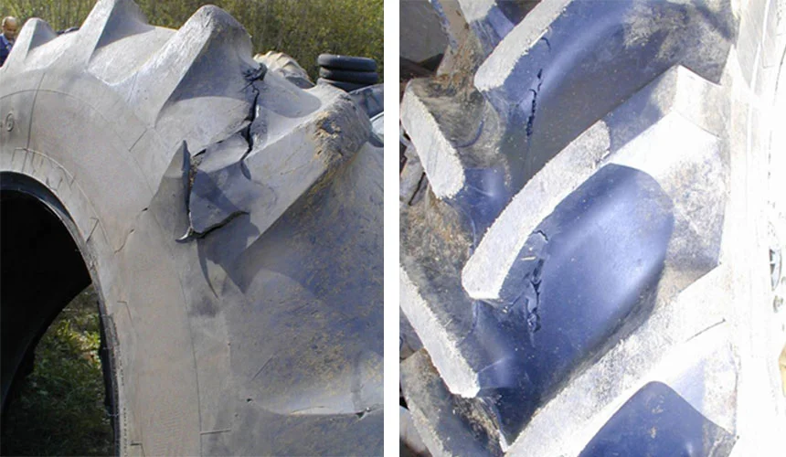 damage to farm tyres